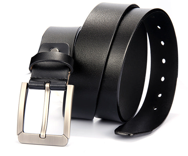 2H #9216 Black Leather Casual Belt