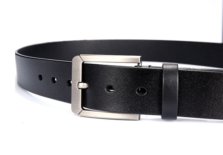 2H #9216 Black Leather Casual Belt