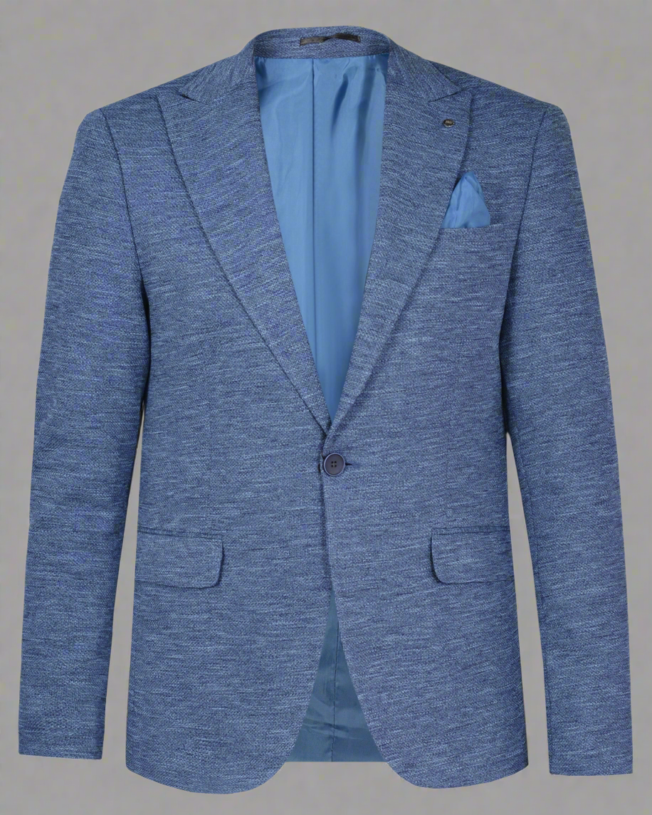 SALE! 2H Indigo Tweed One Button Blazer