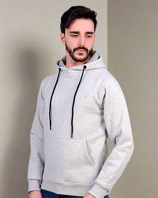 2H #Gray White Men Sweater Cotton Hoodie