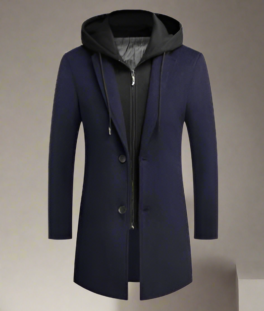 2H Navy Coat Jacket