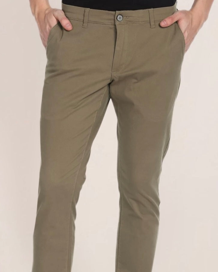 2H #250923 Dark Beige Embossed Chinos Pant