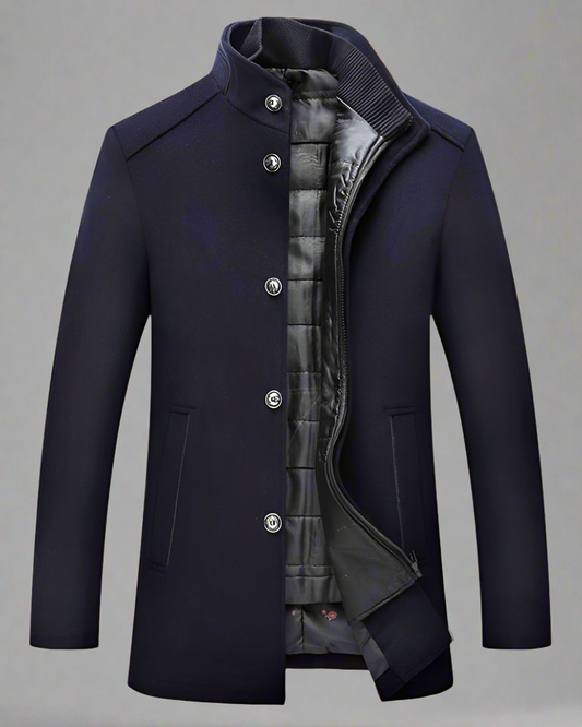 2H Navy Coat Jacket