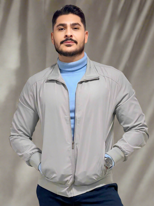 2H Light Gray Lightweight Casual Jacket