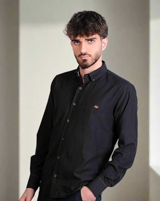 2H Black cotton Shirt