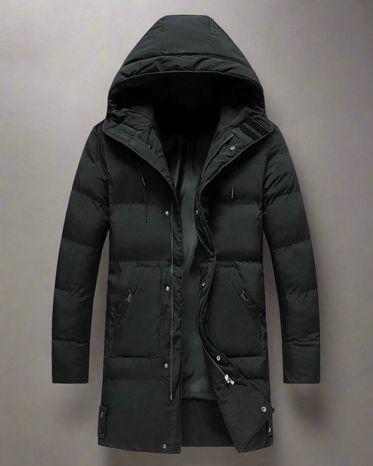 2H Black Puffer Casual Coat Jacket