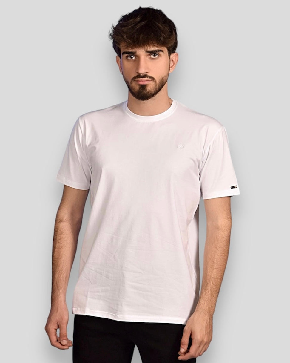 2H White Short Sleeve Basic T-shirt