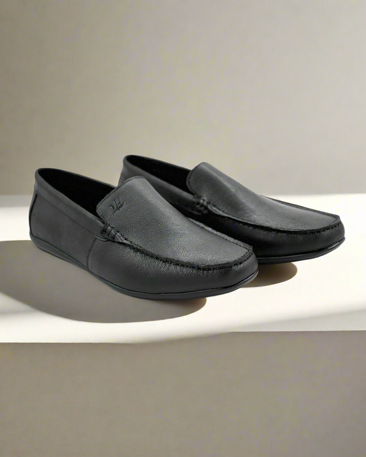 2H #4927 Black Casual Moccasin Shoes