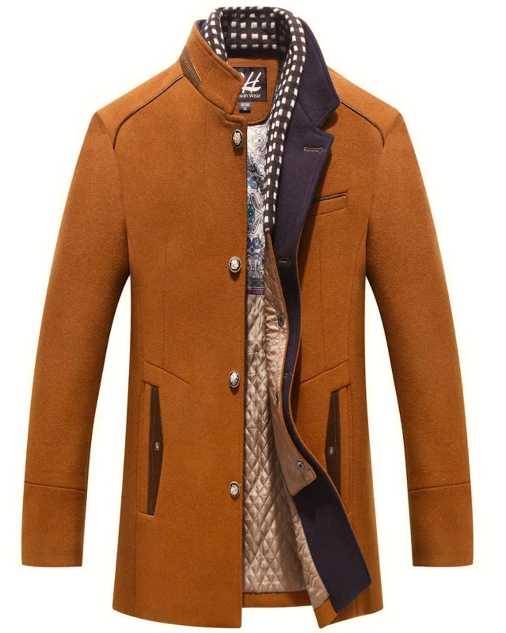 2H Orange Beige Coat Jacket