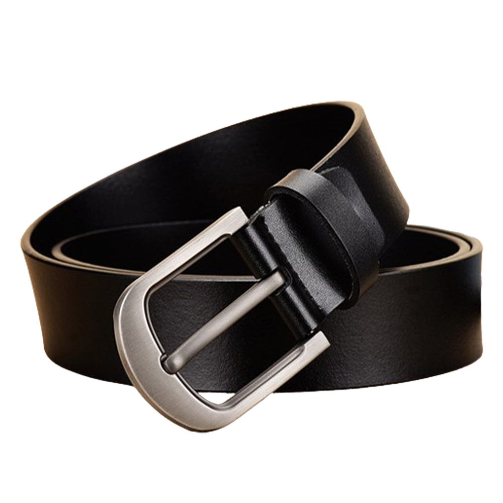 2H #9211-B Black Leather Casual Belt