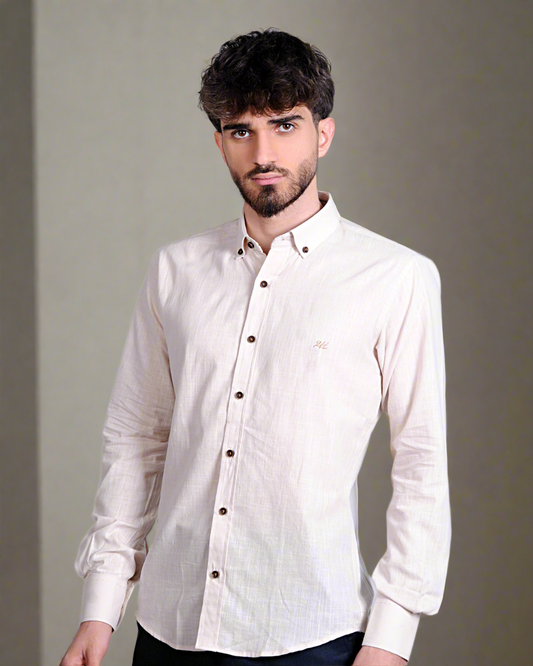 2H Beige linen Shirt