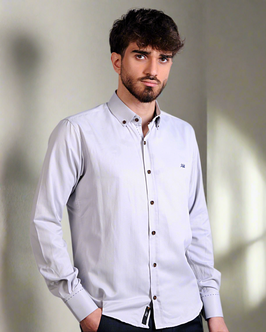 2H Gray Cotton Shirt