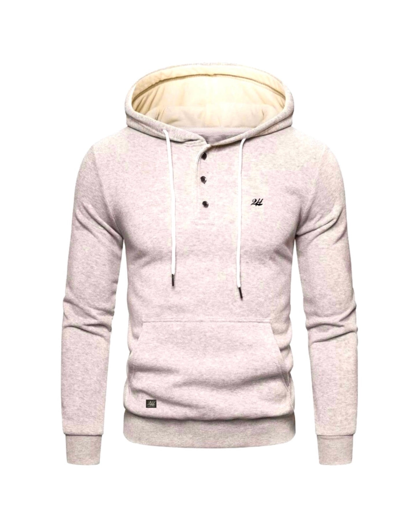 SALE! 2H #6318 Greige Men Sweater Cotton Hoodie