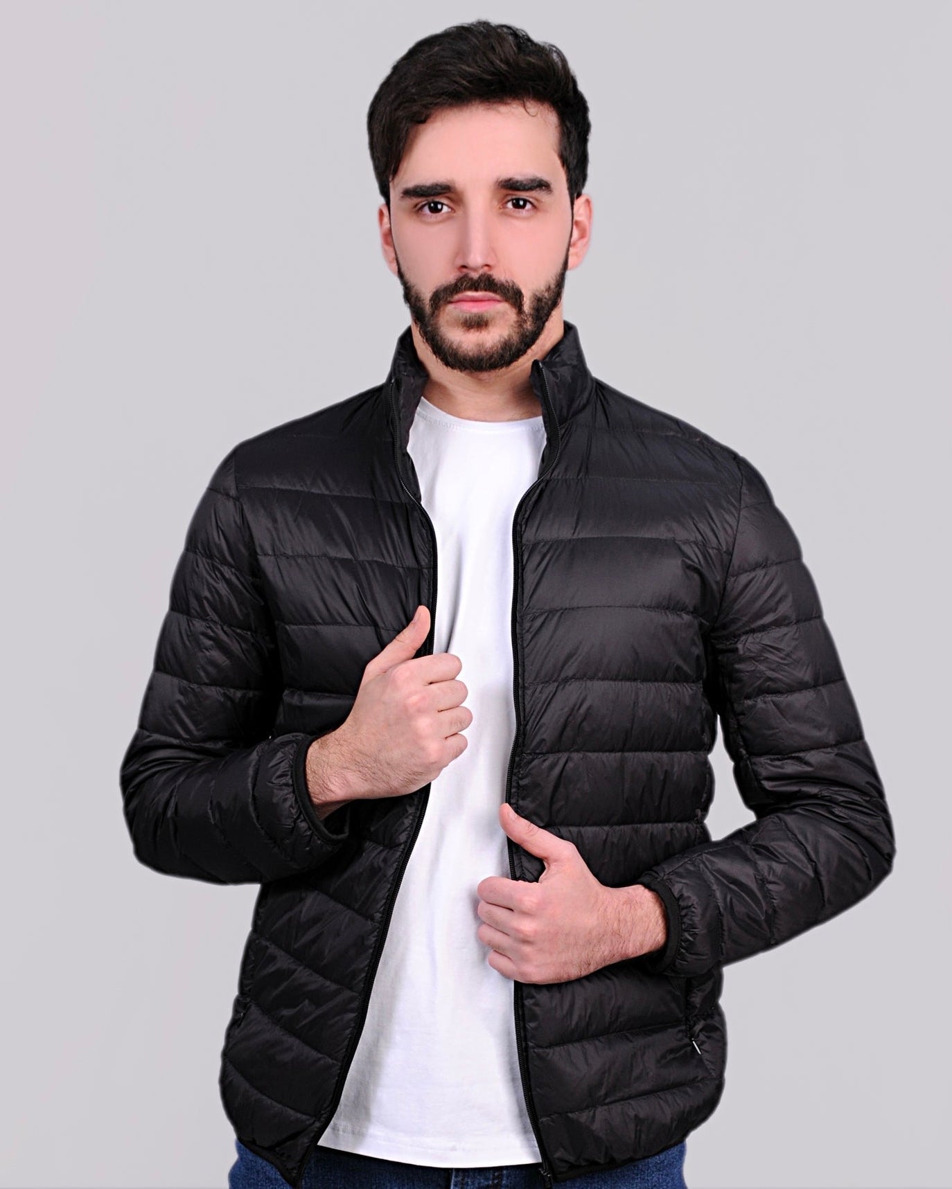 2H Light weight Black Casual Jacket