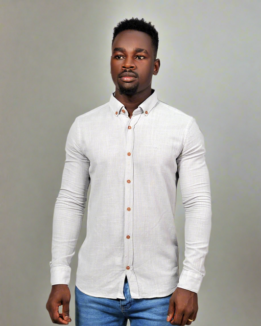 2H Gray Linen Shirt