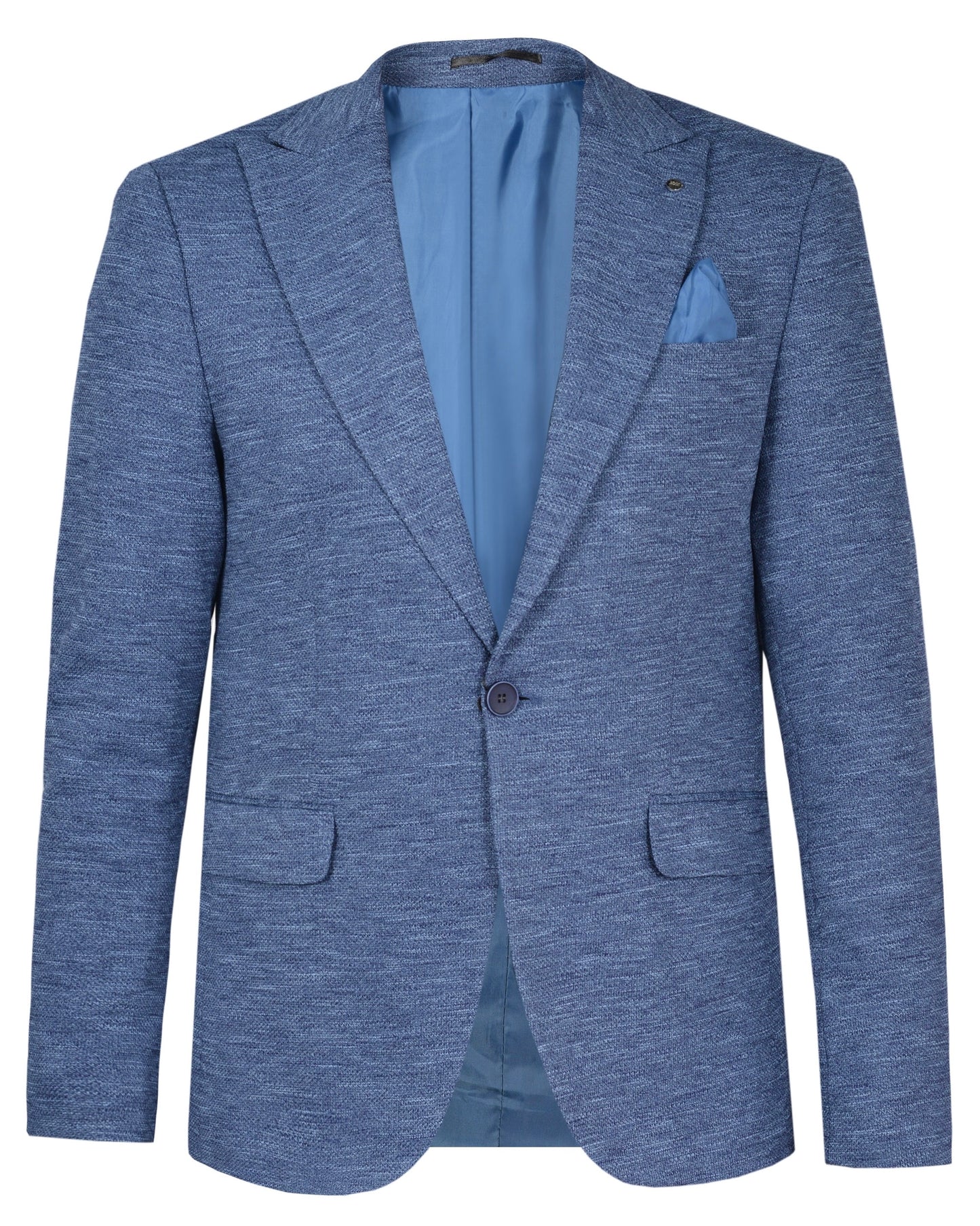 SALE! 2H Indigo Tweed One Button Blazer