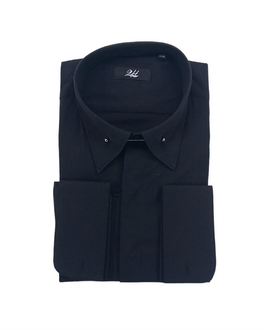 2H Black Classic Shirt With Pin