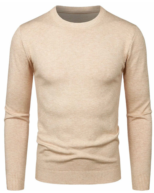 2H #1860-30 Beige Round Neck Sweater