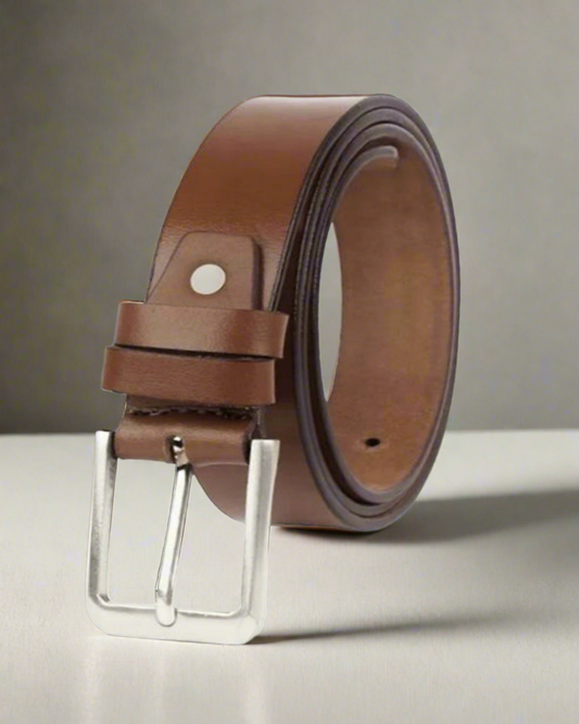 2H Havane Genuine Leather Casual Belt