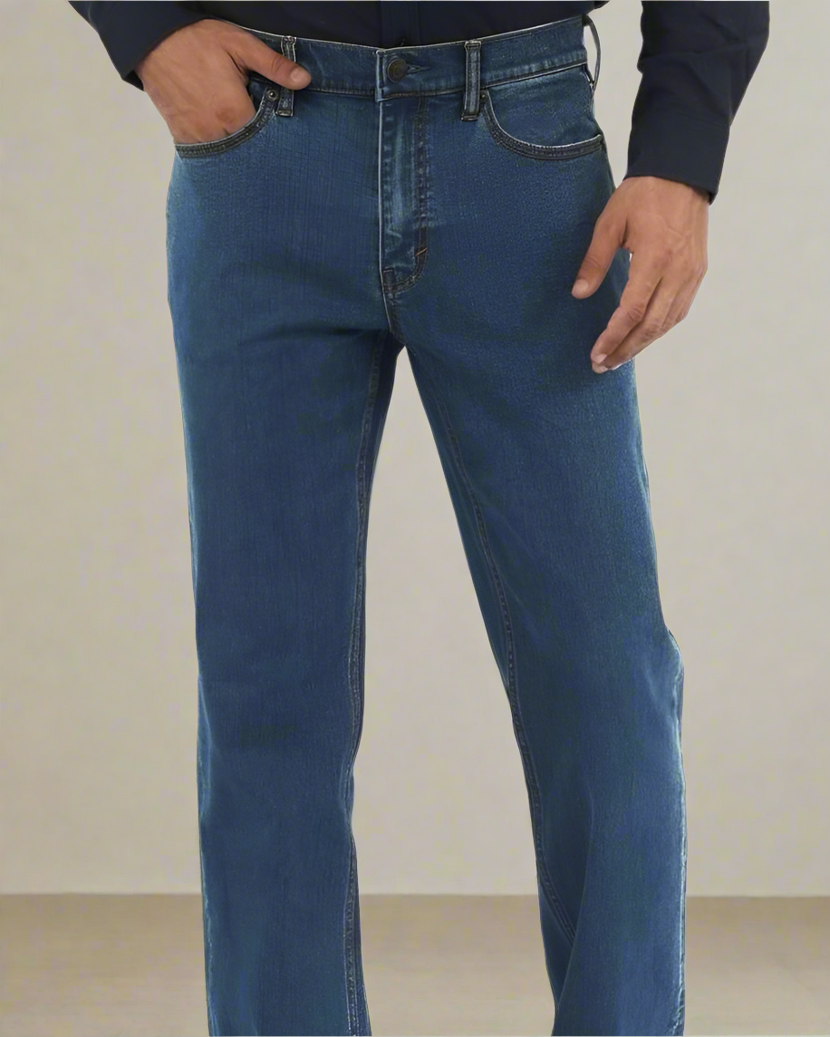 2H Dark Blue Stone wash Jeans Pant Regular Fit