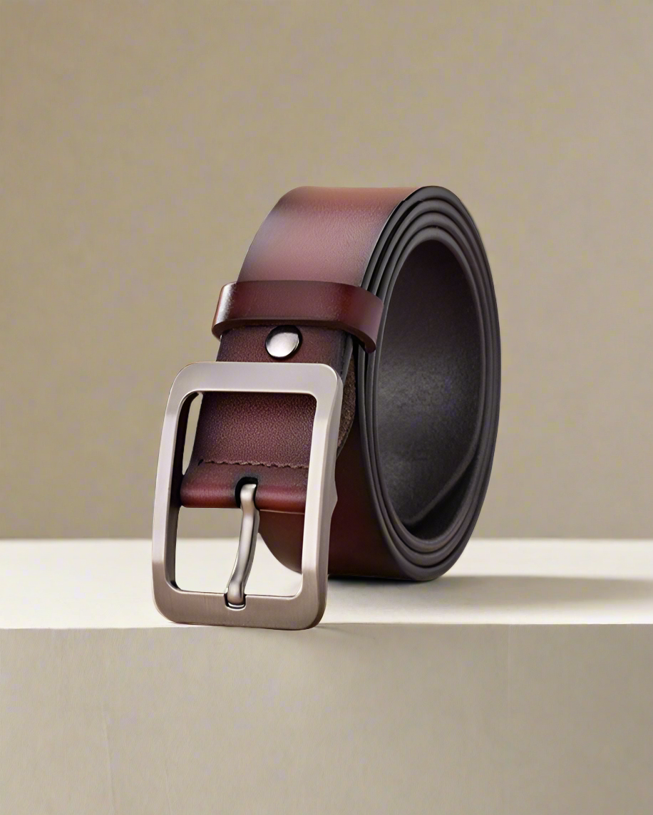 2H #9208 Brown Leather Casual Belt