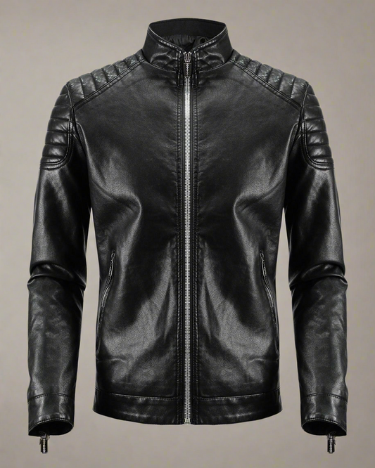 2H Black Leather Jacket