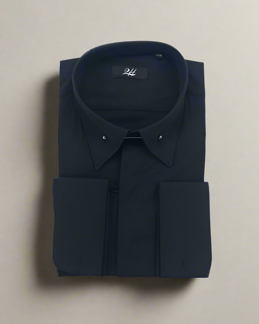 2H Black Classic Shirt With Pin