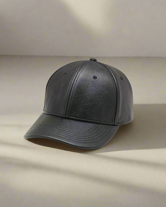 2H Black Leather Cap