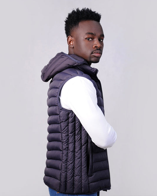 2H Navy Puffer Lightweight Gilet