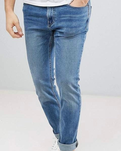 2H #TR.Blue stone wash jeans Pant Slim Fit
