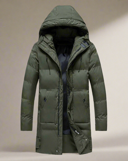 2H Green Puffer Casual Coat Jacket