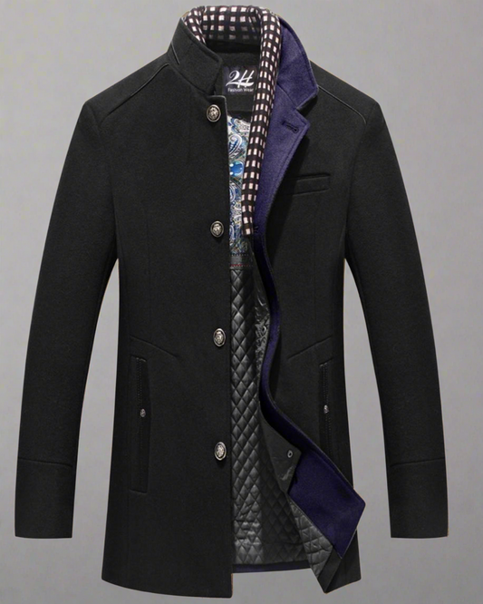 2H Black Coat Jacket