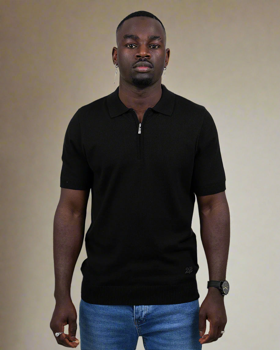 2H #453 Knitted Polo T-Shirt