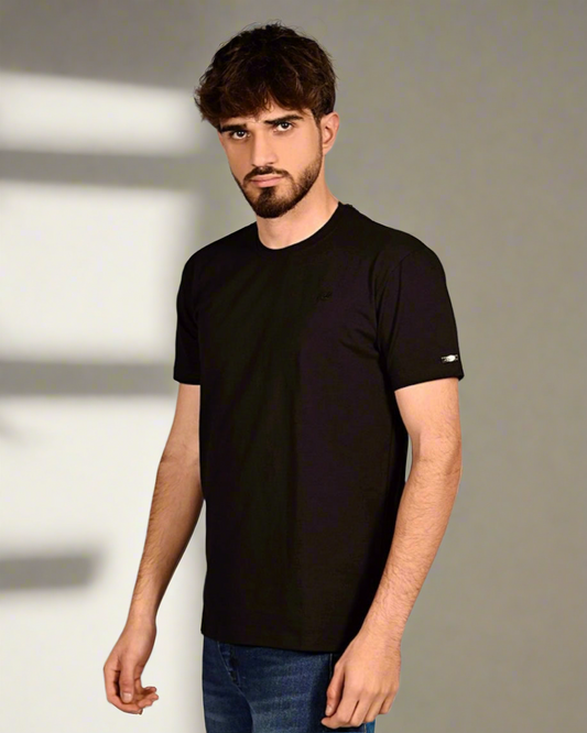 2H Black Short Sleeve Basic T-shirt