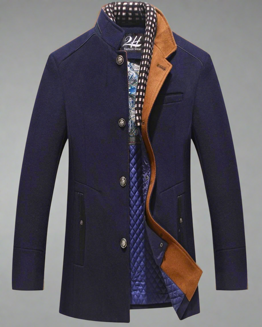 2H Navy Coat Jacket