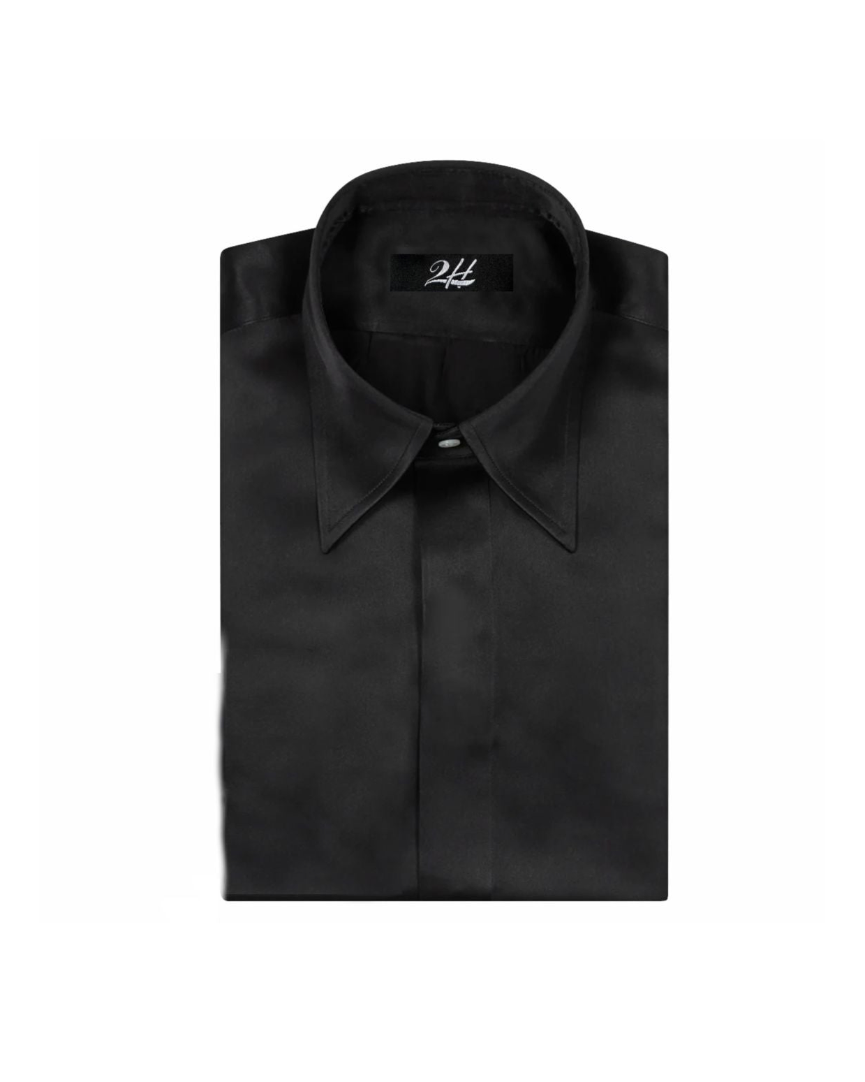 2H Black Formal Straight Classic Shirt