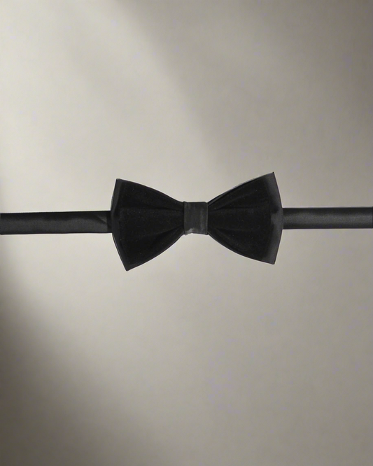 2H black Chamois Bow Tie