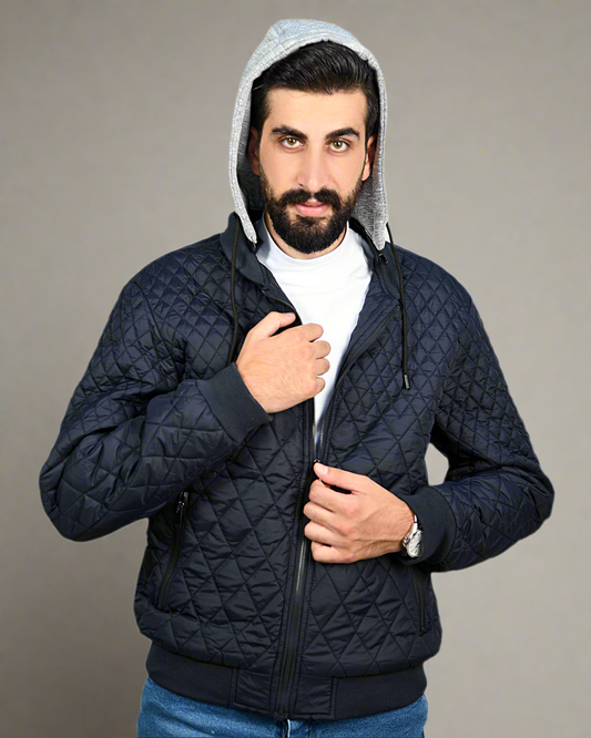 SALE! 2H Navy Moving hooded casual Jacket