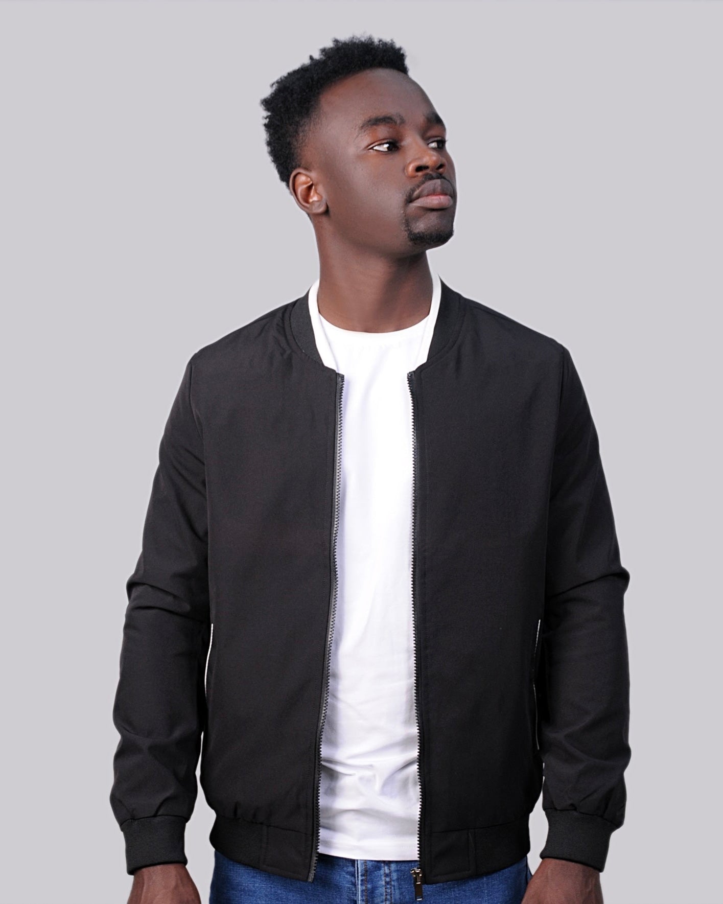 2H Black Lightweight Casual Jacket