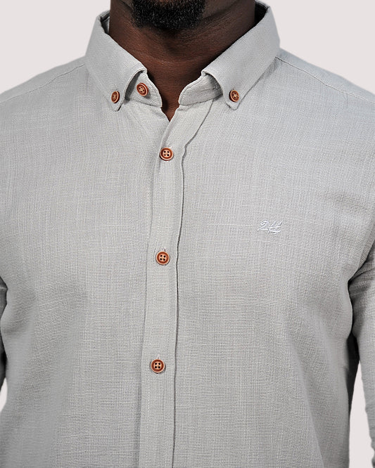 2H Gray Linen Shirt