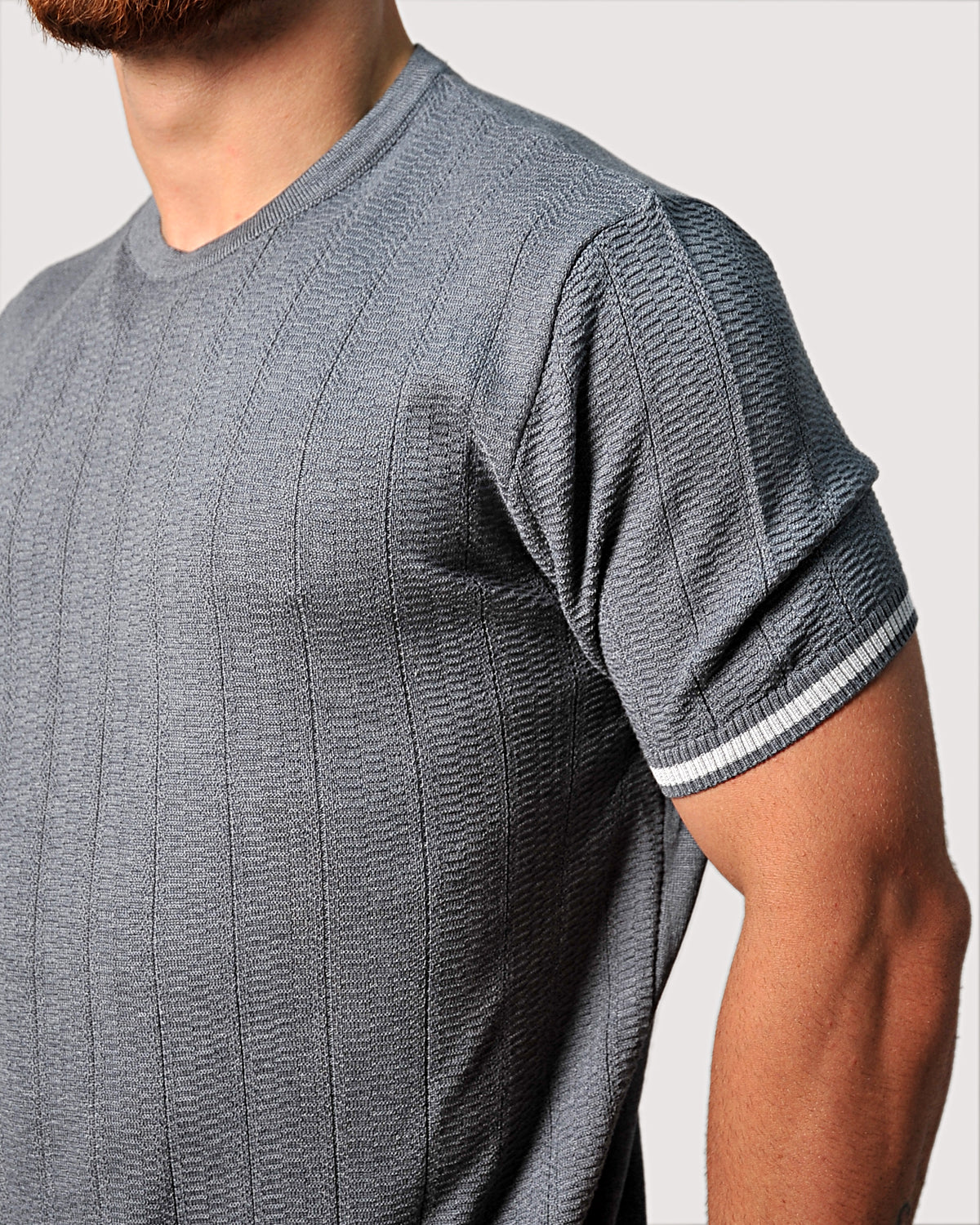 2H #39750-30 Gray Knitted T-Shirt