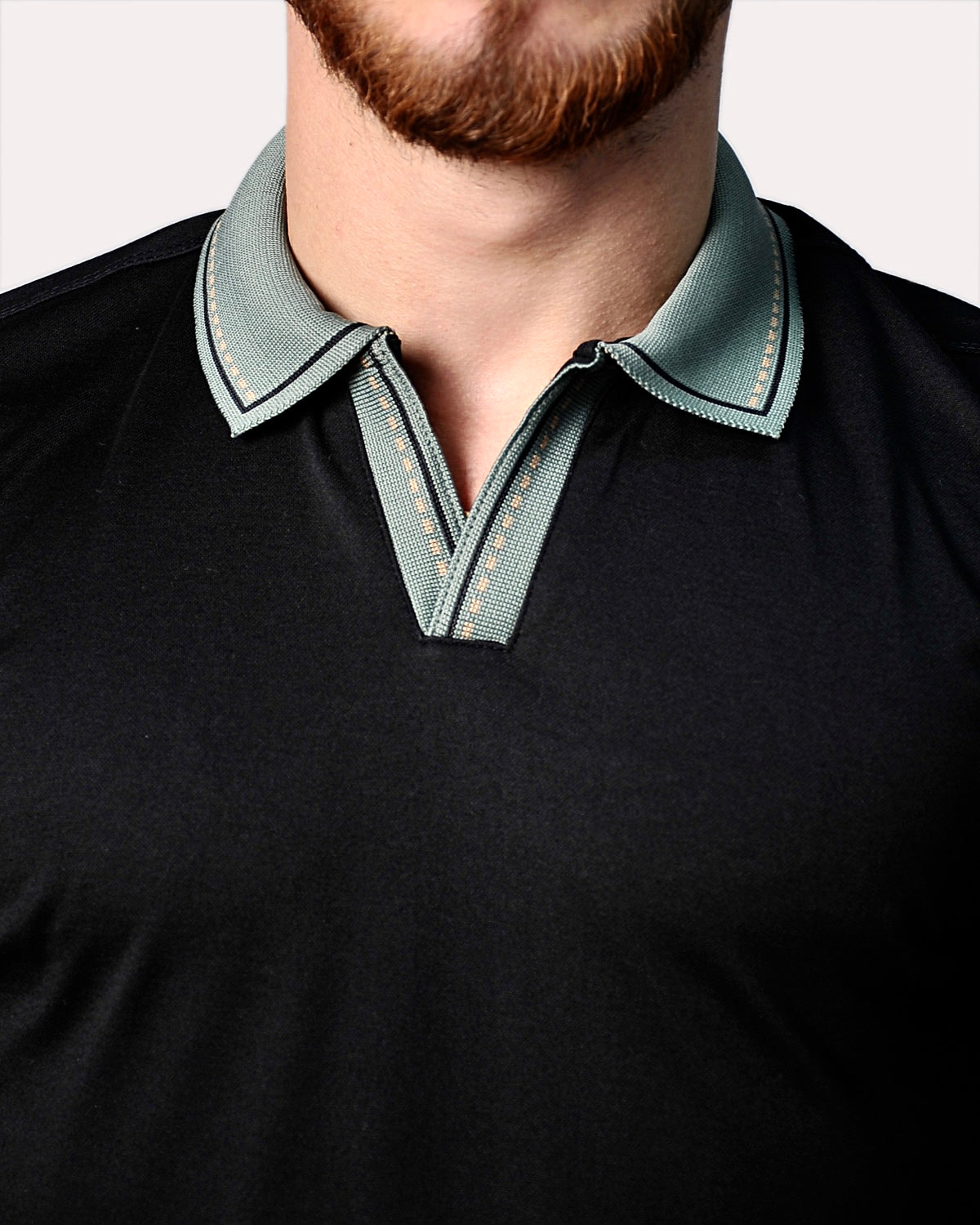 2H #12629 Black Mercerized Cotton Polo T-Shirt