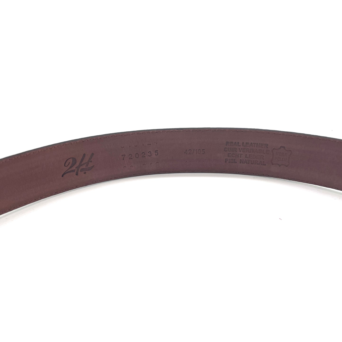 2H #EG Black Genuine Leather Formal Belt