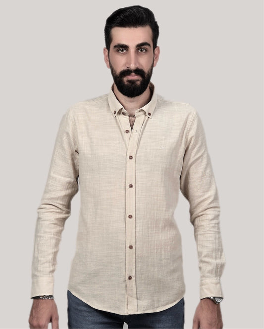 2H Beige Linen Shirt