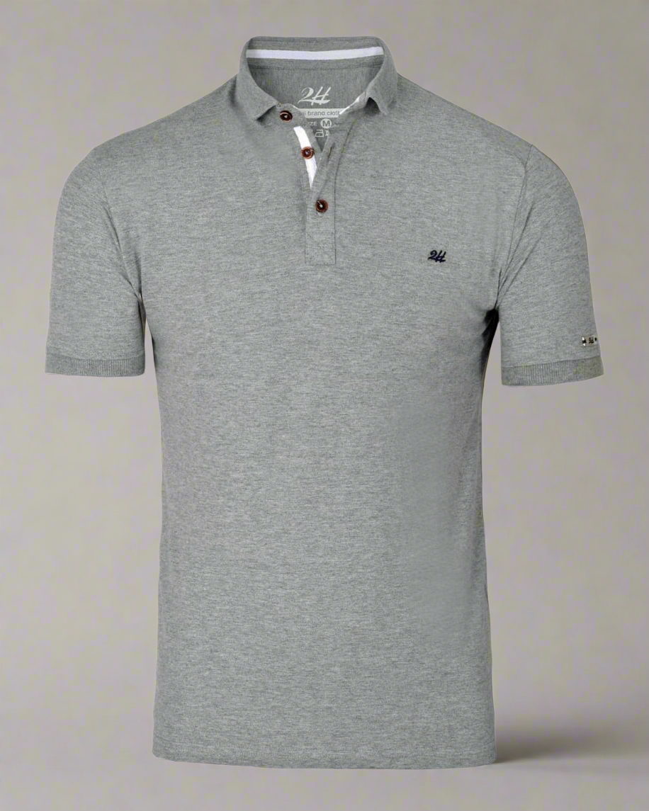 SALE! 2H #77032 Grey Polo T-shirt