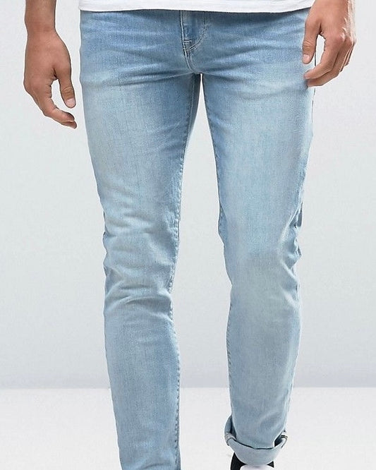 2H #TR.Light blue stone wash jeans Pant  Slim Fit