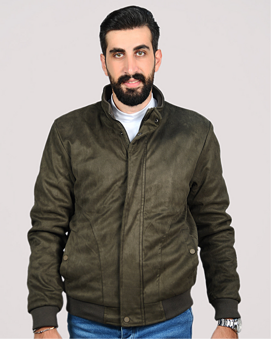 SALE! 2H Olive Green Chamois Casual Jacket