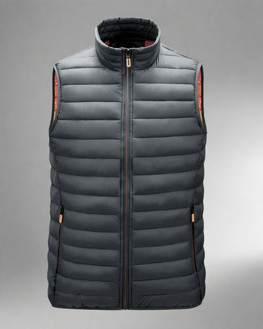 2H Gray Puffer Lightweight Gilet