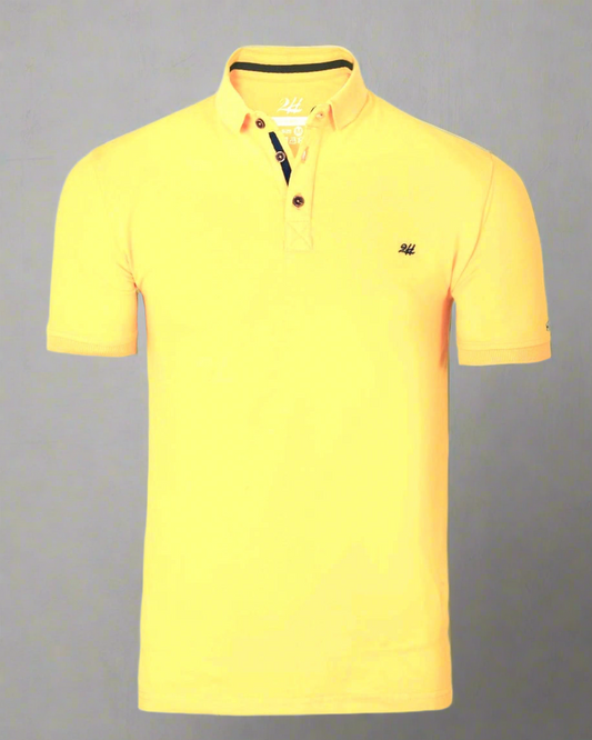 SALE! 2H #77032 Yellow Mustard Polo T-shirt