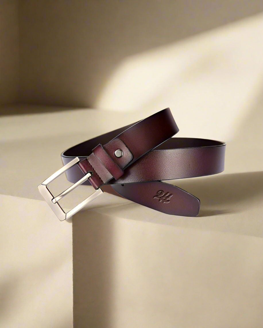 2H #9216 Brown Leather Casual Belt